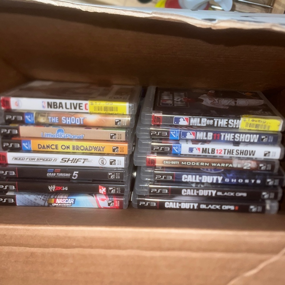 A variety of Playstation 3 and 4 games